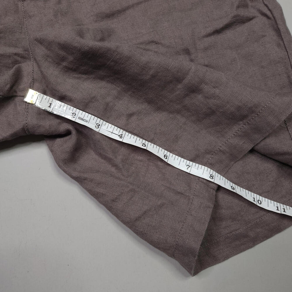 New Funky Buddha 100% Linen Brown Casual Shorts Preppy Beach Comfort 30 - Picture 9 of 9